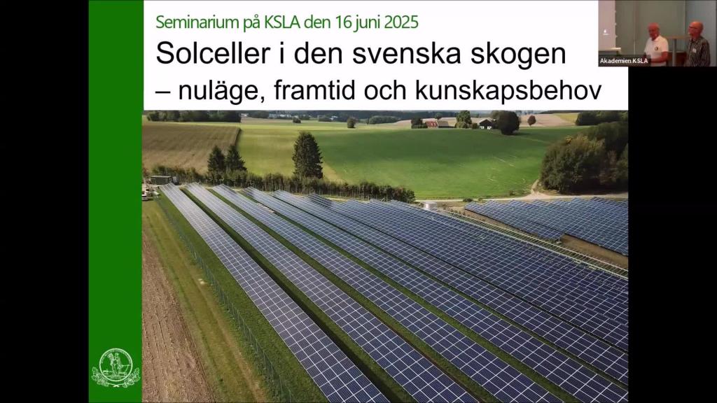 Solceller i den svenska skogen 16 juni 2025