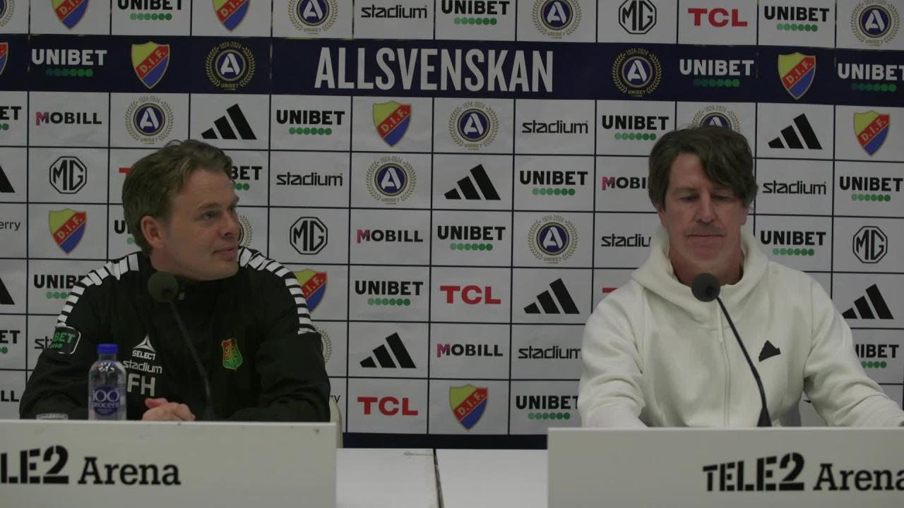 Djurgården Fotboll: 
        Presskonferensen efter Djurgården - Gais
      