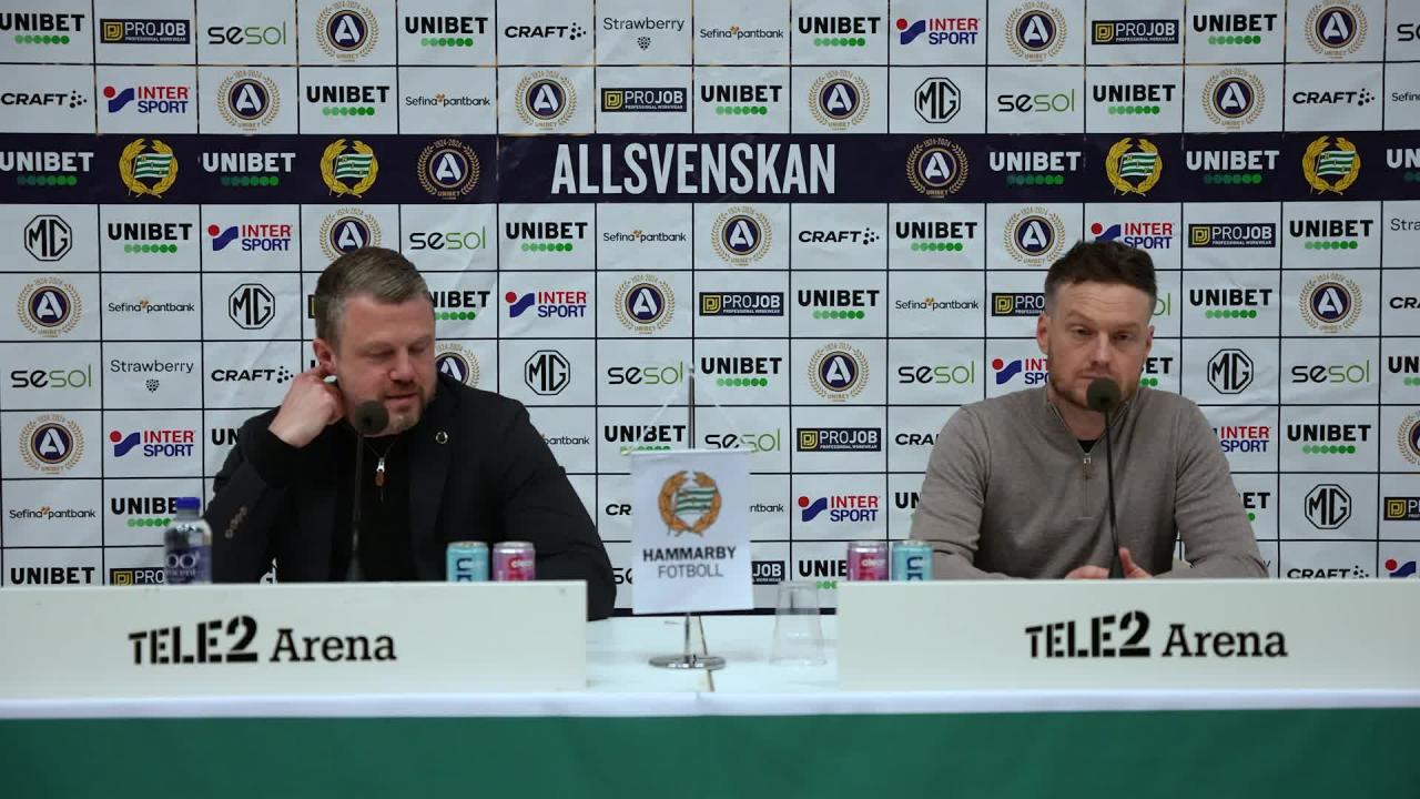 Hammarby IF: 
        Presskonferensen efter 3-0-segern mot Elfsborg
      
