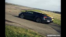 HD: LP560-4 Lamborghini Gallardo vs Gallardo E Gear 500 HP 50-300 km/h