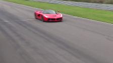 [4k] Red LaFerrari LAFIAT at Knutstorp all out during Autoropa Track Days 2014