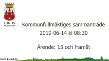 Kommunfullmäktiges sammanträde 2019-06-14