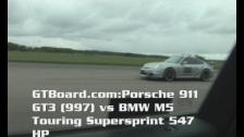 Porsche 911 GT3 (997) vs BMW M5 Touring Supersprint = m5board.com