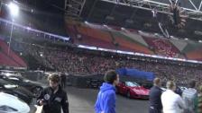 [4k] Entering INSANE CROWDS Amsterdam Arena final leg Gumball 3000 Stockholm-Vegas in Ultra HD