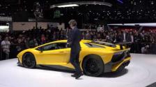 [4k] Press Conference Lamborghini LP750-4 SuperVeloce Aventador Premiere with Winkelmann CEO Geneva