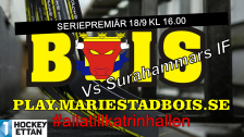 Mariestad BoIS - Surahammars IF / Söndag 18/9 16:00