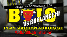 Mariestad BoIS - Borlänge HF / Onsdag 22/02 19:00