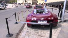 Bugatti Veyron at Grand Hotel in Sweden, special parking for a special car