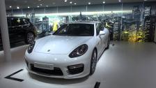 Porsche Exclusive Showroom displaying the new 991 Turbo Frankfurt 2013