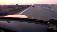 Stock BMW M3 Sedan DCT / DKG on German Autobahn with speedlimiter and wintertyres