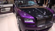 Purpe Rolls Royce Wraith front and rear seating tryout at Frankfurt 2013
