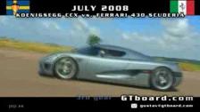 Koenigsegg CCX vs Ferrari 430 Scuderia 50-300km/h = GTBoard.com