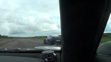 Mercedes SLS AMG vs Nissan GTR 530 HP decat + Y-pipe