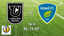 CARLSTAD UNITED BK - UMEÅ FC 16 apr 15:00