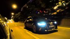 Audi RS6 Avant cruising on highway then taking off