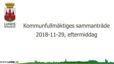 Kommunfullmäktiges sammanträde 2018-11-29 Eftermiddag