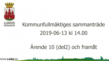 Kommunfullmäktiges sammanträde 2019-06-13