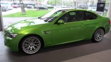 BMW M3 Individual Java Green with contrasting stitching green on black leather interiour