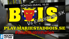 Mariestad BoIS - Enköpings SK HK / Söndag 25/9 16:00