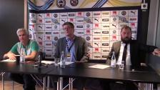 Presskonferensen efter förlusten i Örebro
