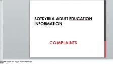 Information complaints
