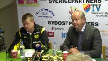 Presskonferensen efter Mjällby - DIF