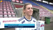 Olivia Schough efter avancemanget i Svenska Cupen