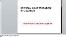 The national examinations