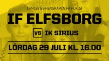 IF Elfsborg–IK Sirius: på lördag kör vi igen!
