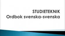 Studieteknik använda ordbok svenska svenska (turkiska)
